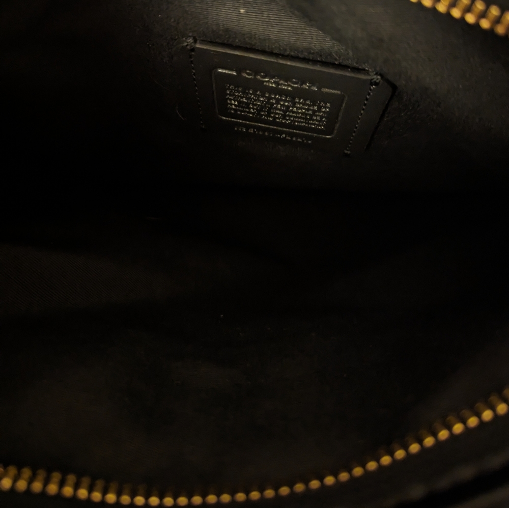 Coach Brown Signature Crossbody Bag with Black Trim - Picture 7 of 12